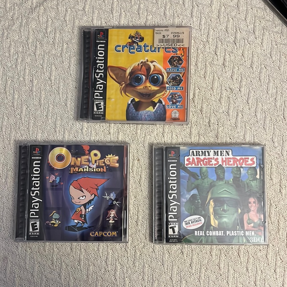 PS1 Playstation 1 Game Lot Bundle 3 games